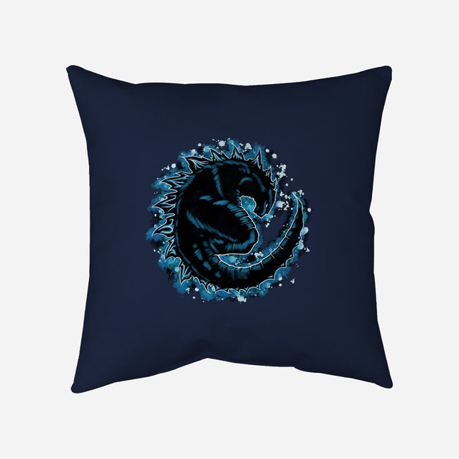 Kaiju Splash-none removable cover w insert throw pillow-nickzzarto