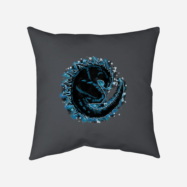 Kaiju Splash-none removable cover throw pillow-nickzzarto