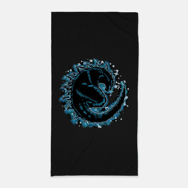 Kaiju Splash-none beach towel-nickzzarto