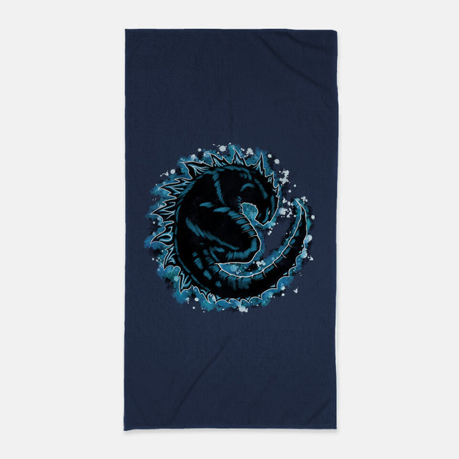 Kaiju Splash-none beach towel-nickzzarto