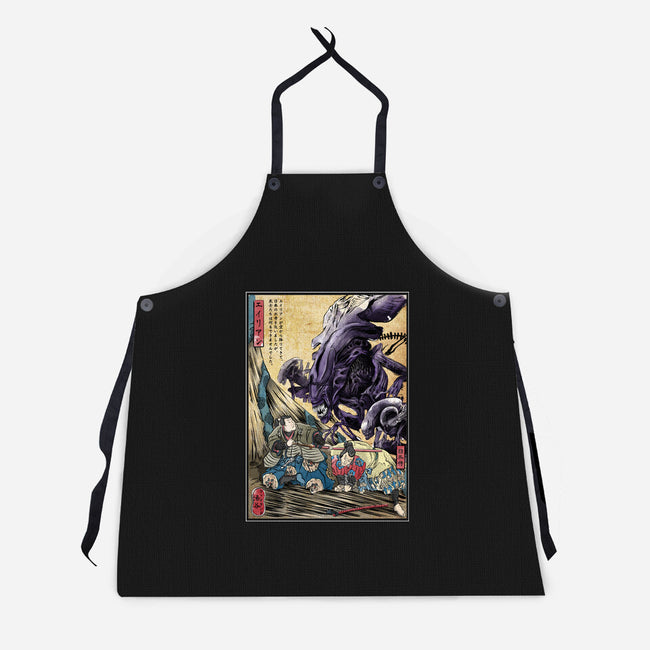 Aliens In Japan-unisex kitchen apron-DrMonekers