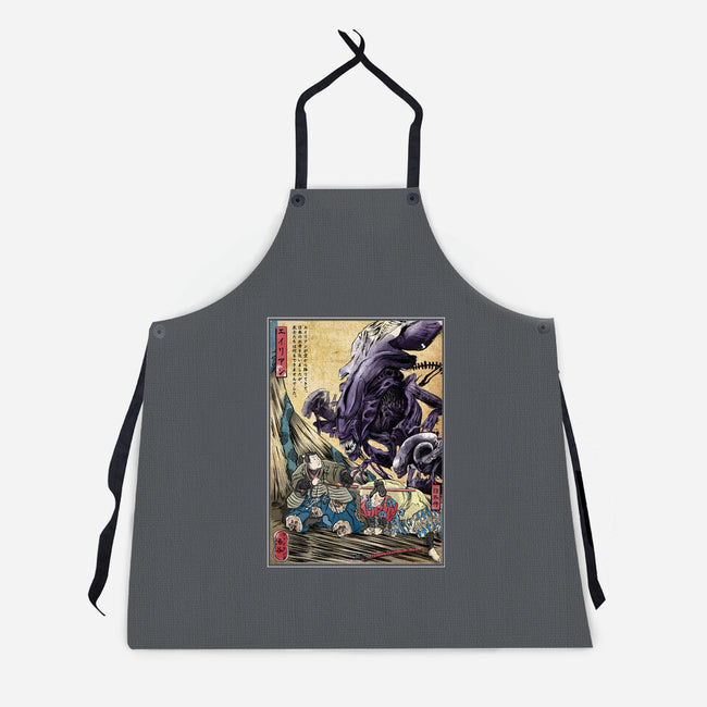 Aliens In Japan-unisex kitchen apron-DrMonekers