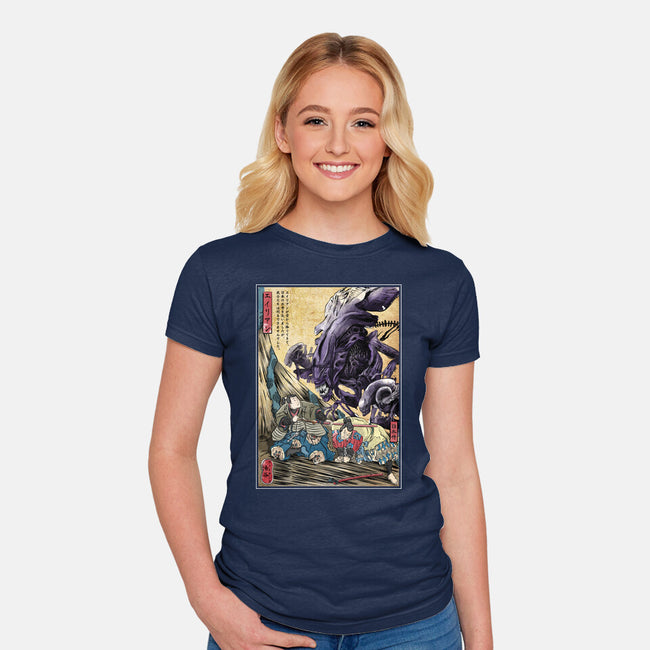 Aliens In Japan-womens fitted tee-DrMonekers