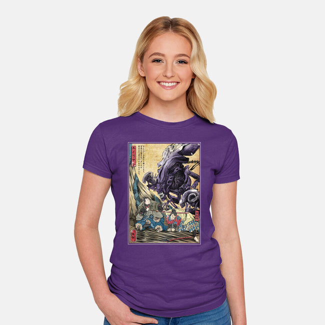 Aliens In Japan-womens fitted tee-DrMonekers