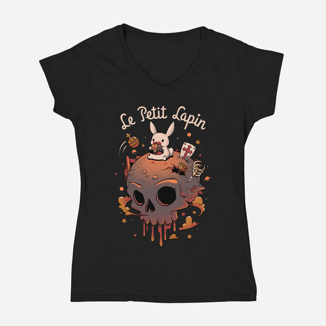 Bloody Rabbit Planet-womens v-neck tee-Snouleaf
