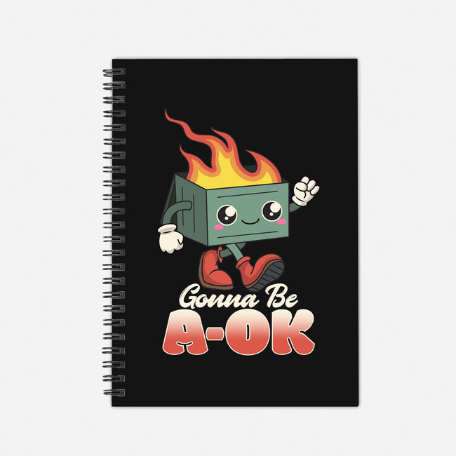 Gonna Be A-OK-none dot grid notebook-RoboMega
