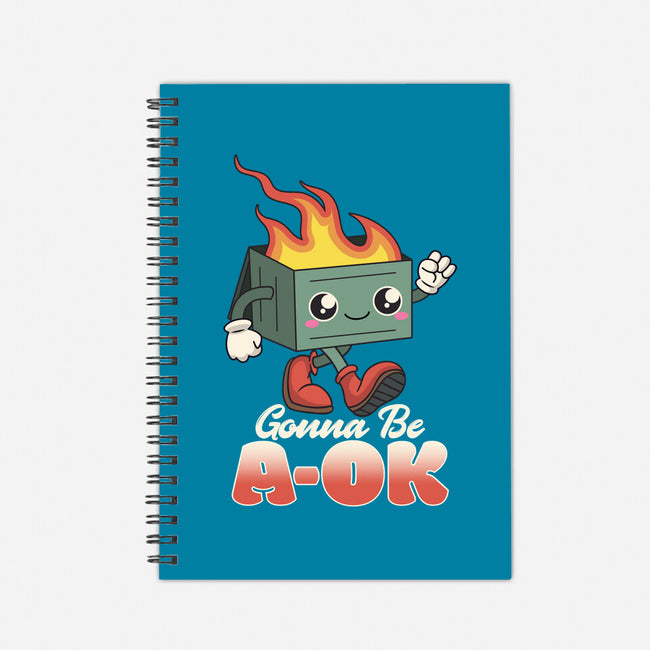 Gonna Be A-OK-none dot grid notebook-RoboMega