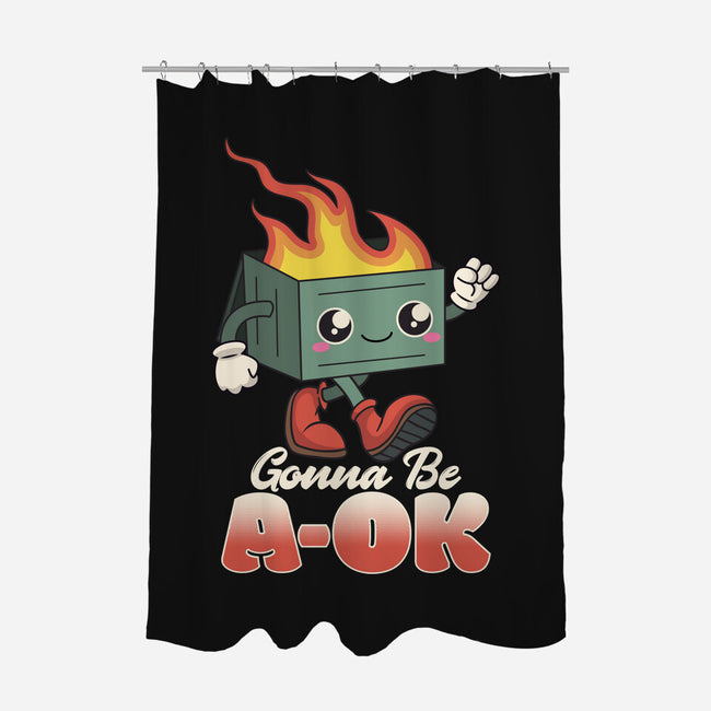 Gonna Be A-OK-none polyester shower curtain-RoboMega