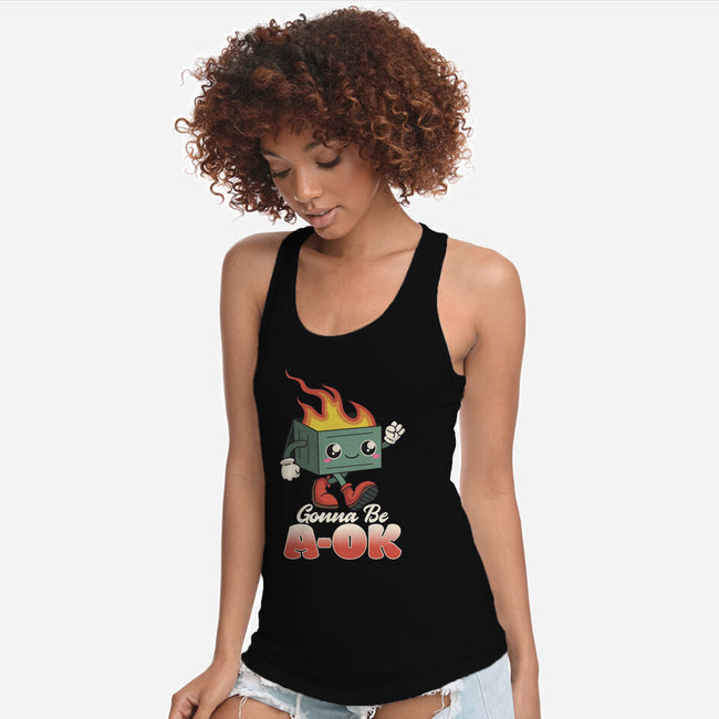 Gonna Be A-OK-womens racerback tank-RoboMega