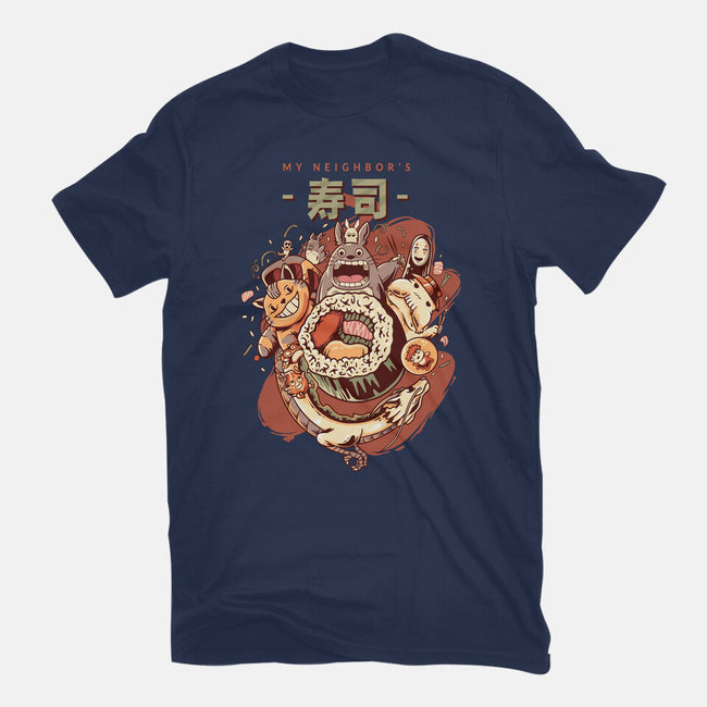 My Neighbor's Sushi Kawaii-mens heavyweight tee-daizzystudio