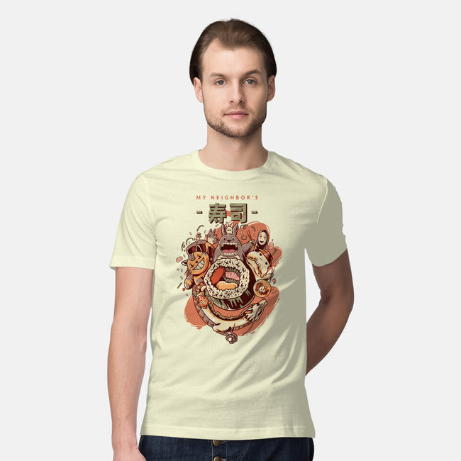 My Neighbor's Sushi Kawaii-mens premium tee-daizzystudio