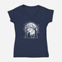 Moonlight Felines-womens v-neck tee-fanfreak1