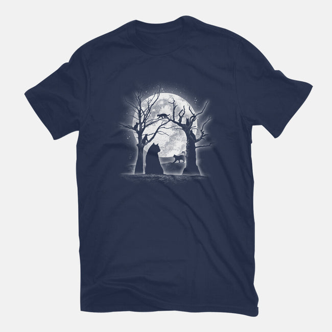 Moonlight Felines-womens fitted tee-fanfreak1