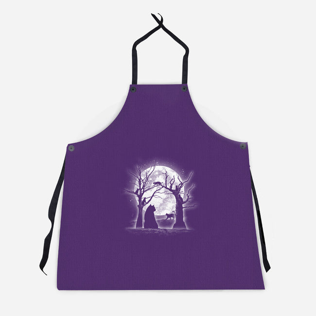 Moonlight Felines-unisex kitchen apron-fanfreak1