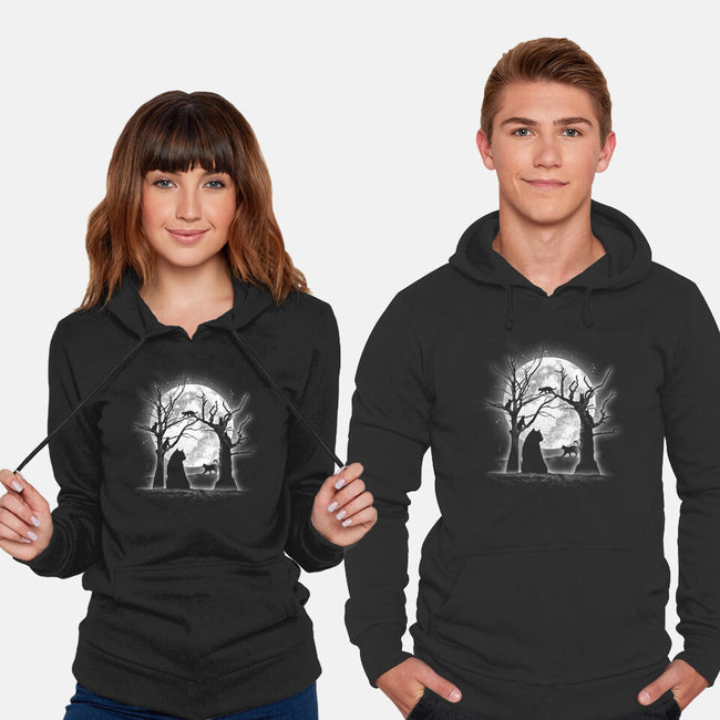 Moonlight Felines-unisex pullover sweatshirt-fanfreak1