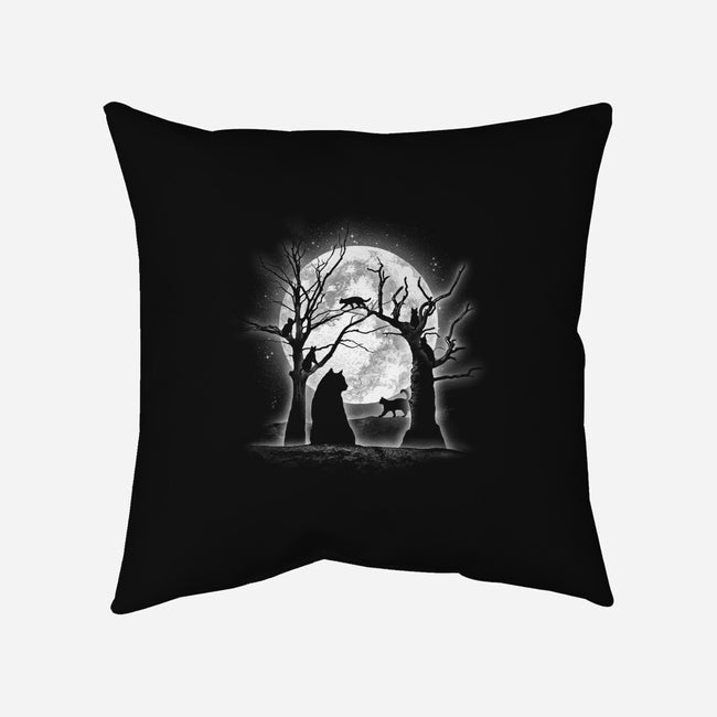 Moonlight Felines-none removable cover w insert throw pillow-fanfreak1