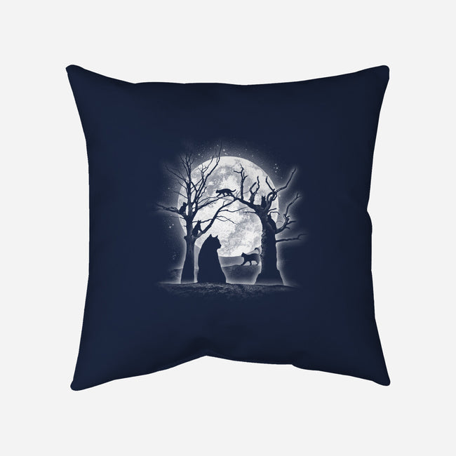 Moonlight Felines-none removable cover w insert throw pillow-fanfreak1