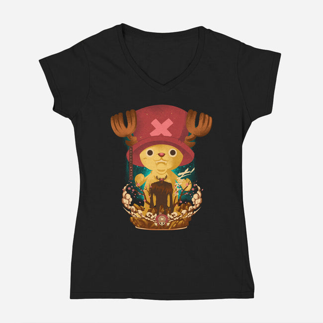 Cotton Candy Lover-womens v-neck tee-hypertwenty