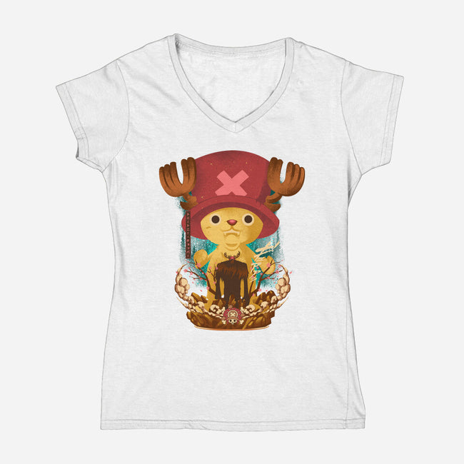 Cotton Candy Lover-womens v-neck tee-hypertwenty