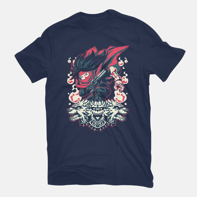 Cerberus-womens fitted tee-1Wing