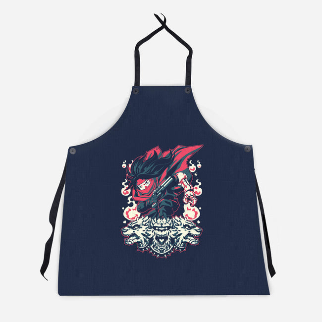 Cerberus-unisex kitchen apron-1Wing