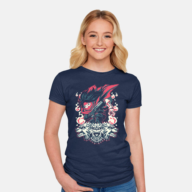 Cerberus-womens fitted tee-1Wing