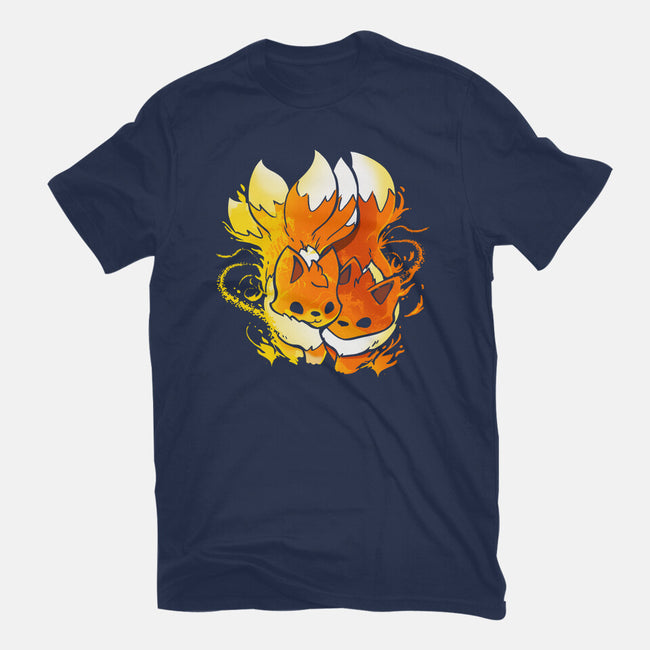 Fire Foxes-womens fitted tee-Vallina84