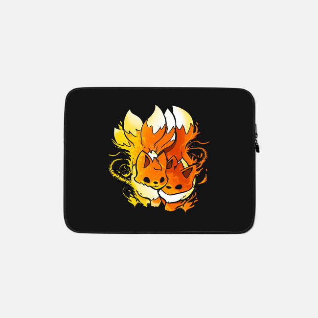 Fire Foxes-none zippered laptop sleeve-Vallina84
