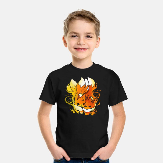 Fire Foxes-youth basic tee-Vallina84