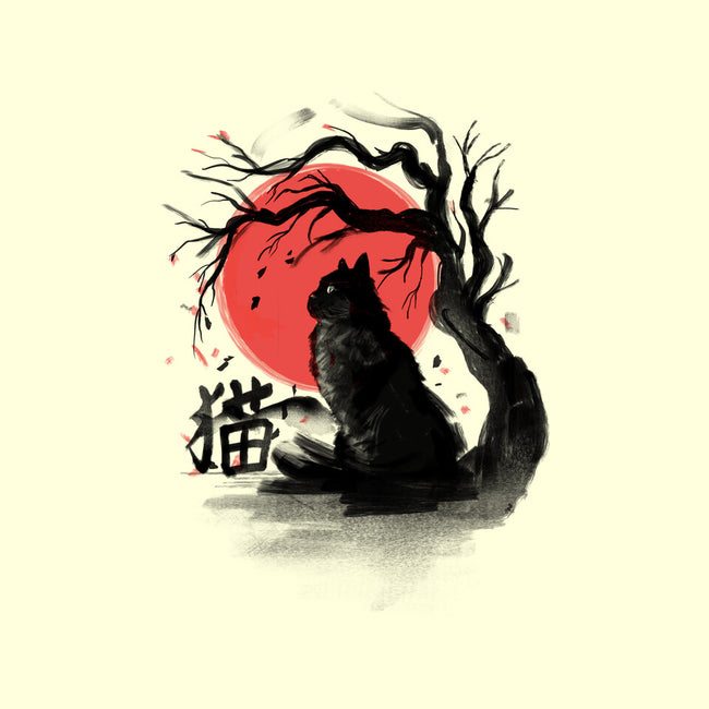 Black Cat Kanji-none adjustable tote bag-fanfabio