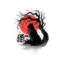Black Cat Kanji-none removable cover throw pillow-fanfabio
