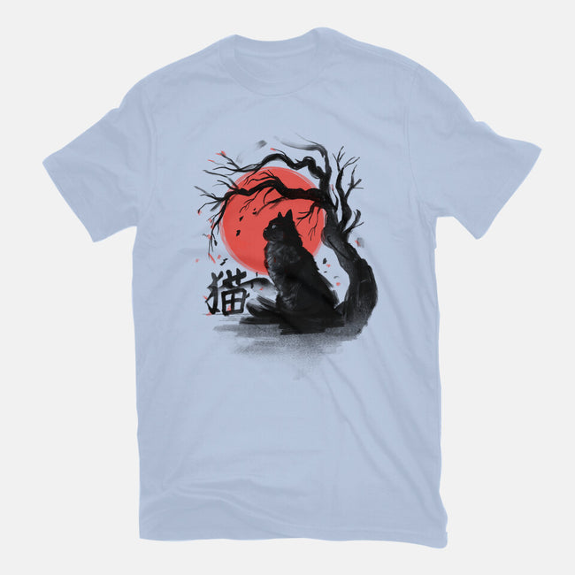 Black Cat Kanji-mens heavyweight tee-fanfabio