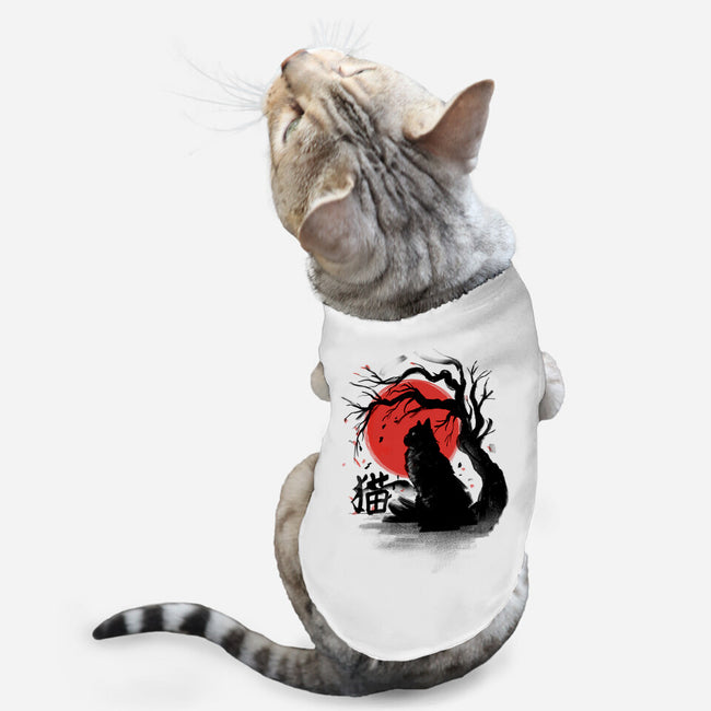 Black Cat Kanji-cat basic pet tank-fanfabio