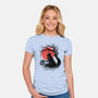 Black Cat Kanji-womens fitted tee-fanfabio