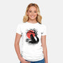 Black Cat Kanji-womens fitted tee-fanfabio
