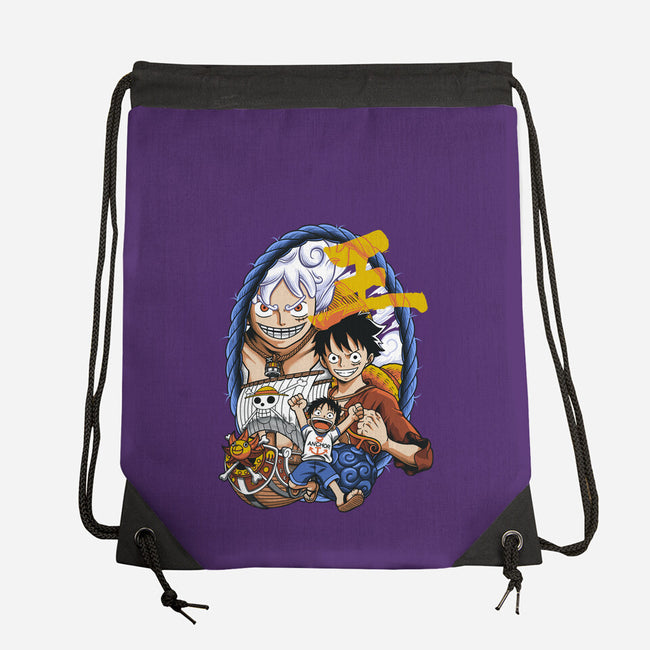 Evolution Of A Pirate-none drawstring bag-Badbone Collections