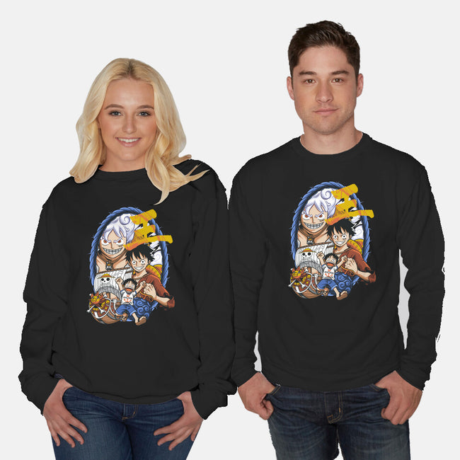 Evolution Of A Pirate-unisex crew neck sweatshirt-Badbone Collections
