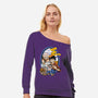 Evolution Of A Pirate-womens off shoulder sweatshirt-Badbone Collections