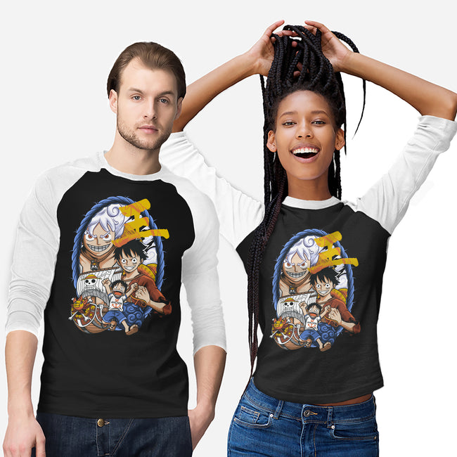 Evolution Of A Pirate-unisex baseball tee-Badbone Collections