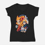 Evolution Of A Ninja-womens v-neck tee-Badbone Collections