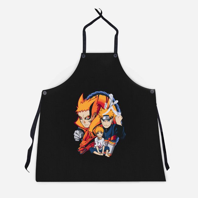 Evolution Of A Ninja-unisex kitchen apron-Badbone Collections