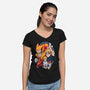 Evolution Of A Ninja-womens v-neck tee-Badbone Collections