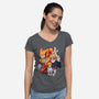 Evolution Of A Ninja-womens v-neck tee-Badbone Collections