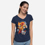 Evolution Of A Ninja-womens v-neck tee-Badbone Collections