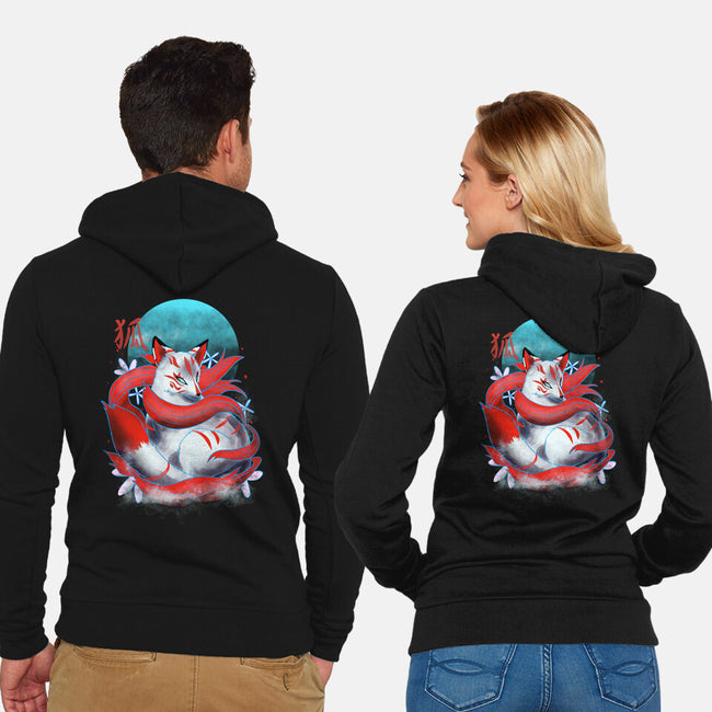 Kitsune Fox-unisex zip-up sweatshirt-fanfabio