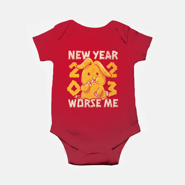 New Year Worse Me-baby basic onesie-Aarons Art Room