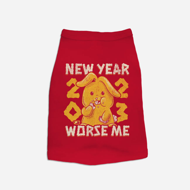 New Year Worse Me-dog basic pet tank-Aarons Art Room