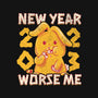 New Year Worse Me-none removable cover w insert throw pillow-Aarons Art Room