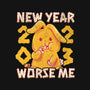 New Year Worse Me-womens off shoulder sweatshirt-Aarons Art Room