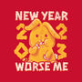 New Year Worse Me-womens basic tee-Aarons Art Room